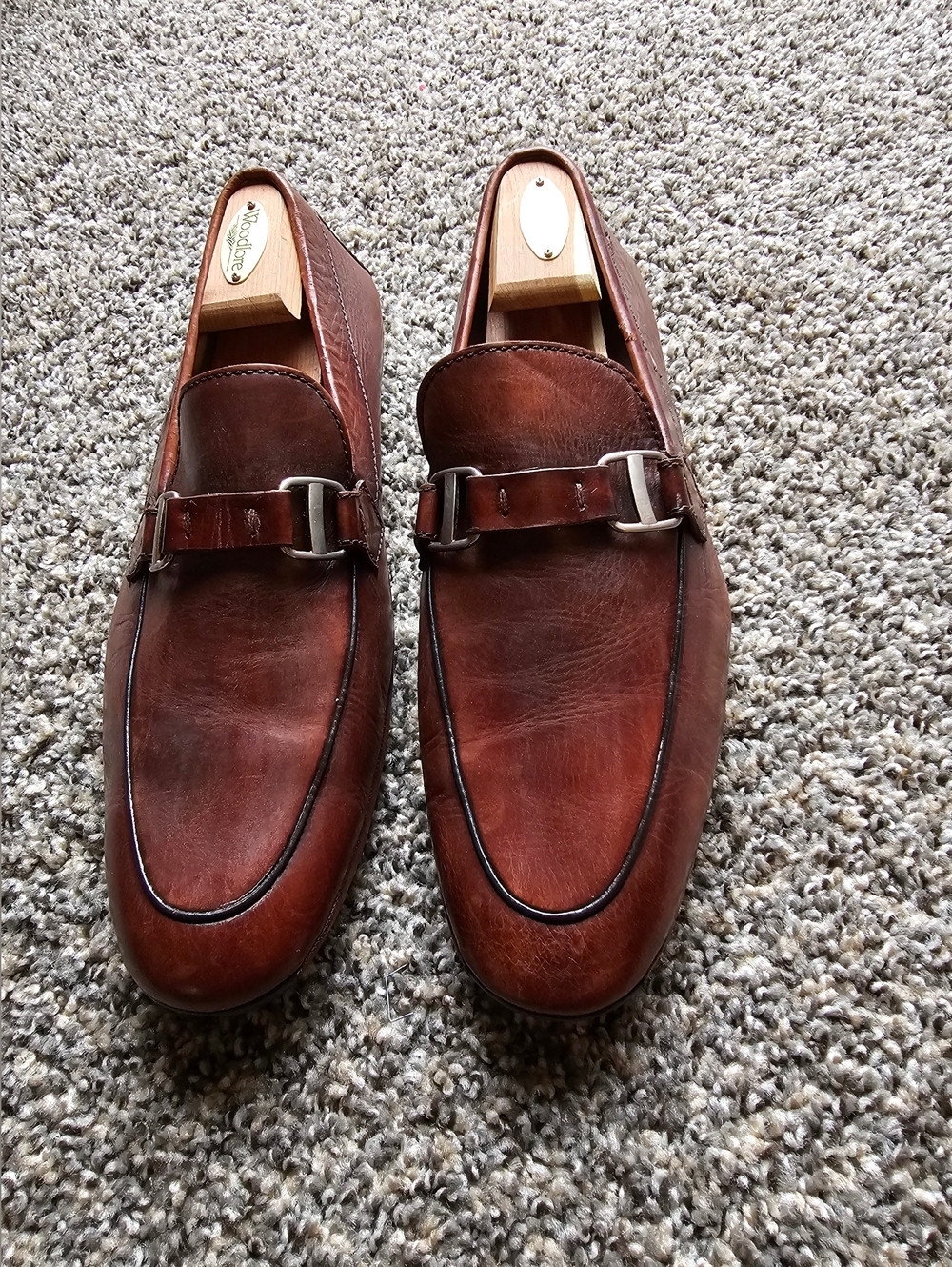 Magnanni Men’s Brown Leather Bit Loafers